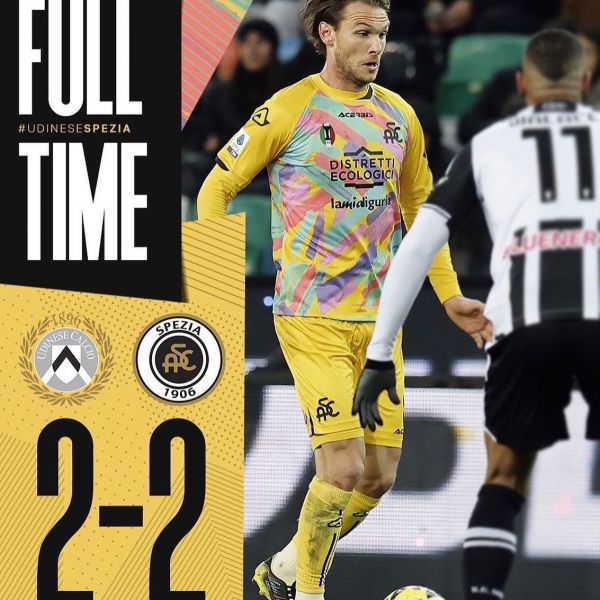 One assist and another very solid performance by Swedish National team player Albin Ekdal when his Spezia drew Udinese 2-2 away. Well done Albin.